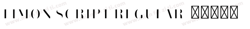 Limon Script Regular字体转换